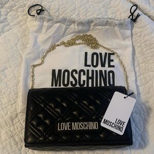Love Moschino Black Quilted Chain Bag